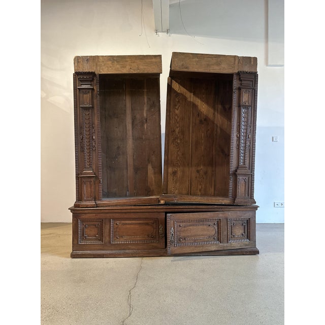 Late Renaissance Museum-Quality Facade Wardrobe, 1620s For Sale - Image 12 of 16