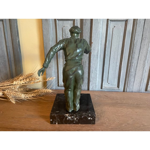 French Art Deco Petanque Figurine, 1920s For Sale - Image 3 of 13