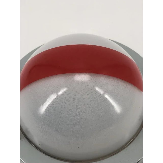 Vintage Wall Light in Grey Metal and Thick Glass, 1960s For Sale - Image 6 of 7