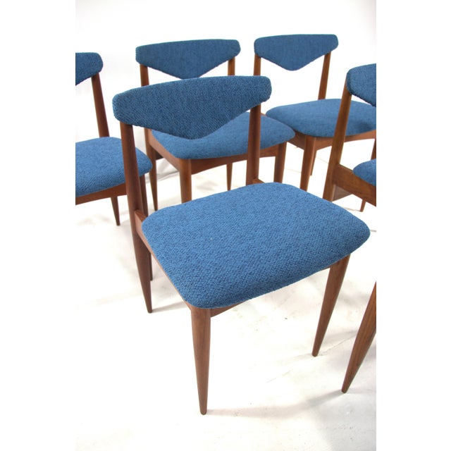 Mid Century Modern Teak Danish Dining Chairs For Sale - Image 4 of 12