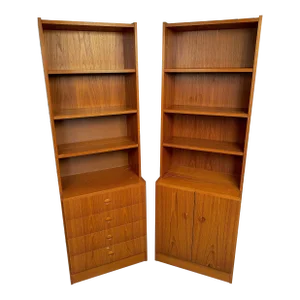 Mid 20th Century Vintage Modular Shelving Units by Van Pelt - Set of 2