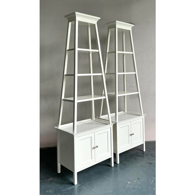 Vintage Regency Lacquered Stacked Etagere - A Pair For Sale - Image 12 of 12