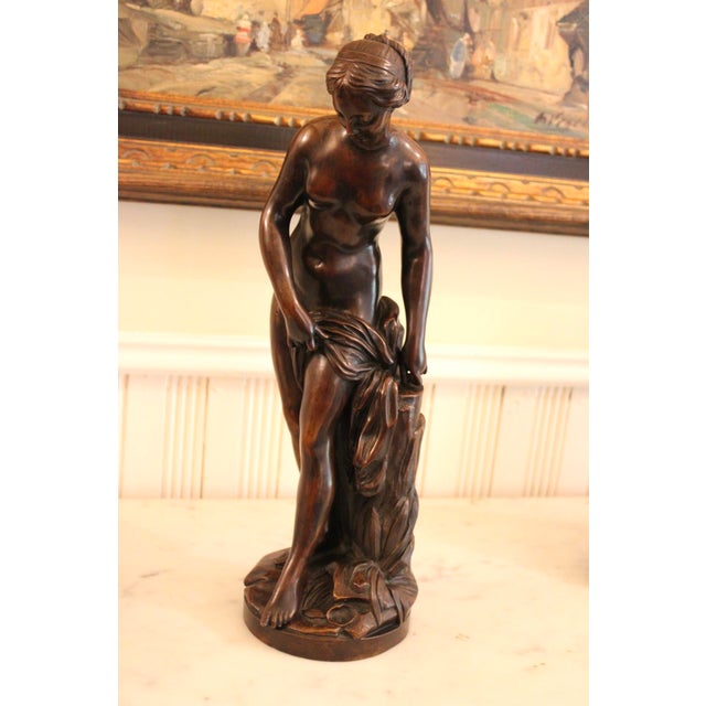 Antique Bronze Sculpture “La Baigneuse” the Bather by Etienne Falconet, 16” For Sale - Image 10 of 10
