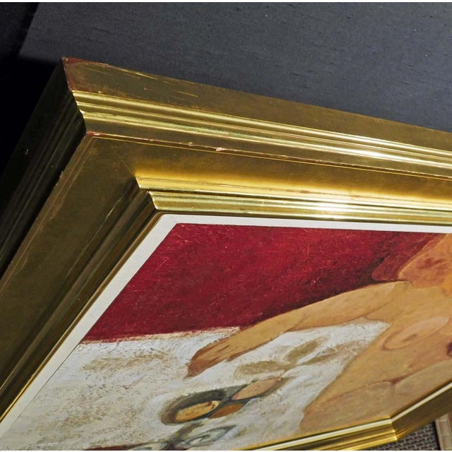 Sunol Alvar "Le Repos" Original Oil on Canvas With Custom Framed For Sale - Image 4 of 10