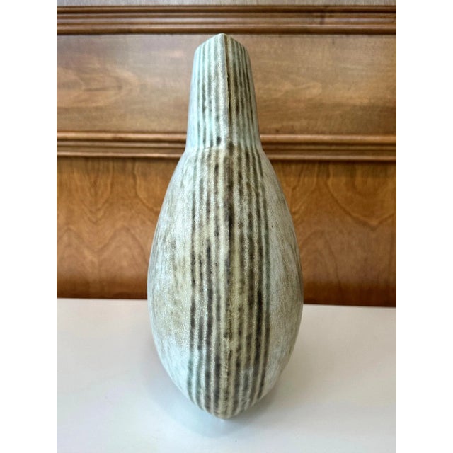 Large Ceramic Vase with Banded Glaze by John Ward For Sale - Image 11 of 12