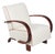 Art Deco Armchair in Walnut and Leather, Czech, 1930s For Sale