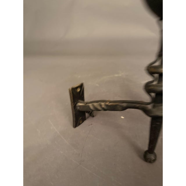 1890s French Wrought Iron Wall Sconces - Pair For Sale - Image 12 of 13