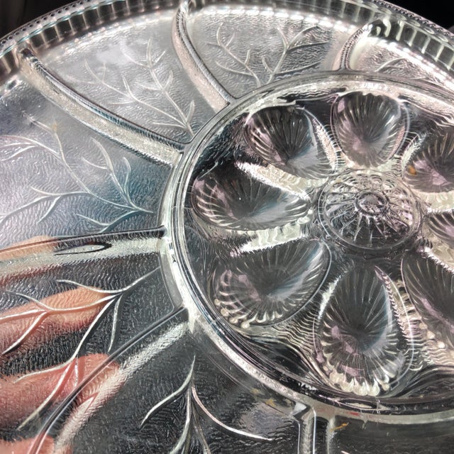 Hollywood Regency 1970s Crystal Appetizer Plate For Sale - Image 3 of 10