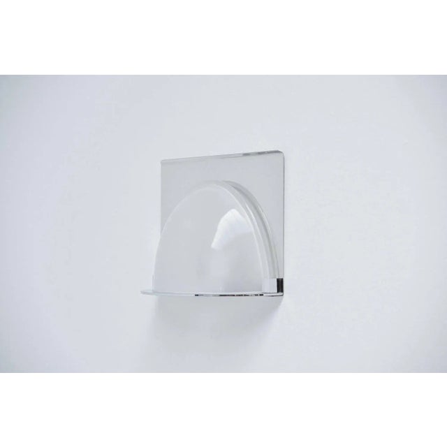 Glass Lp 23 Chrome Wall Lamp by Luigi Caccia Dominioni for Azucena, Italy, 1990s For Sale - Image 7 of 9