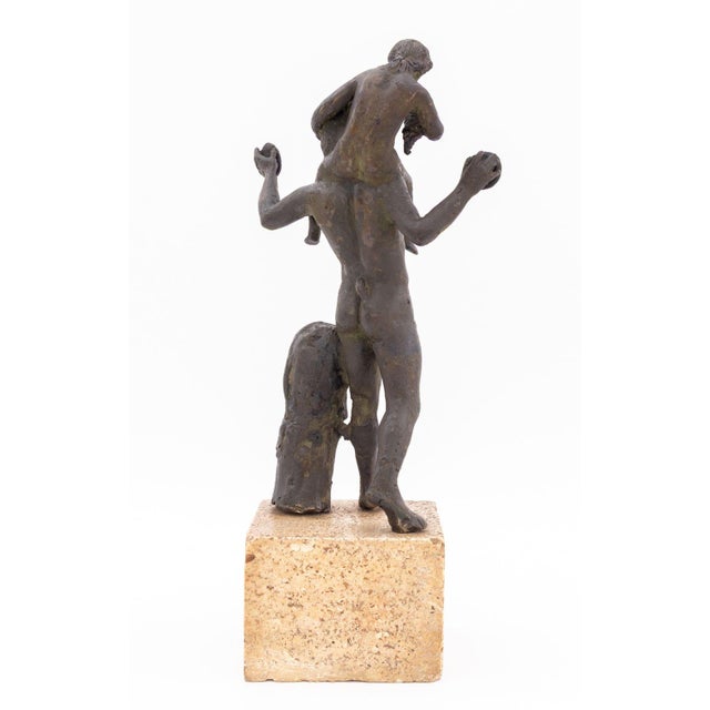 19th Century After the Antique Satyr & Young Dionysus Sculpture For Sale - Image 5 of 6