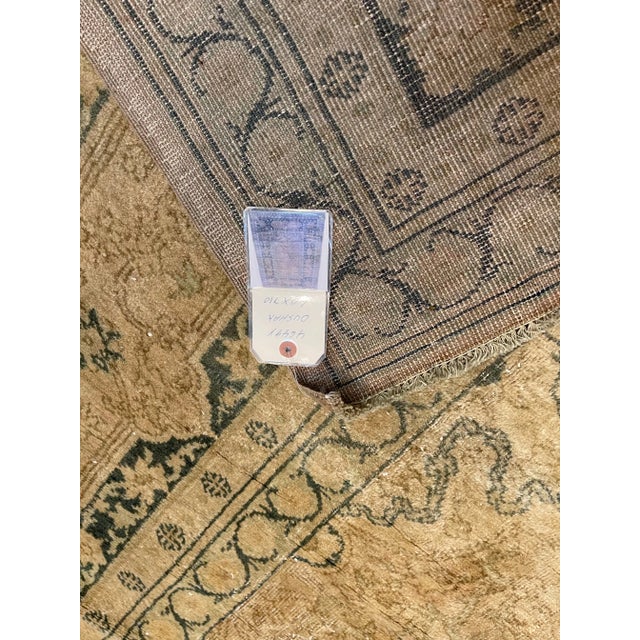 Beige Antique Turkish Oushak Floral Rug 10'x7'10'' For Sale - Image 8 of 9