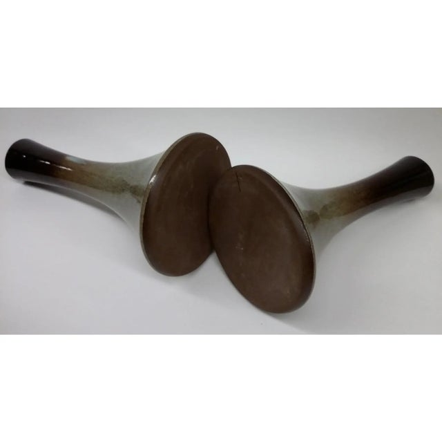 Ceramic Artisan Mottled Ceramic Vases- A Pair For Sale - Image 7 of 11