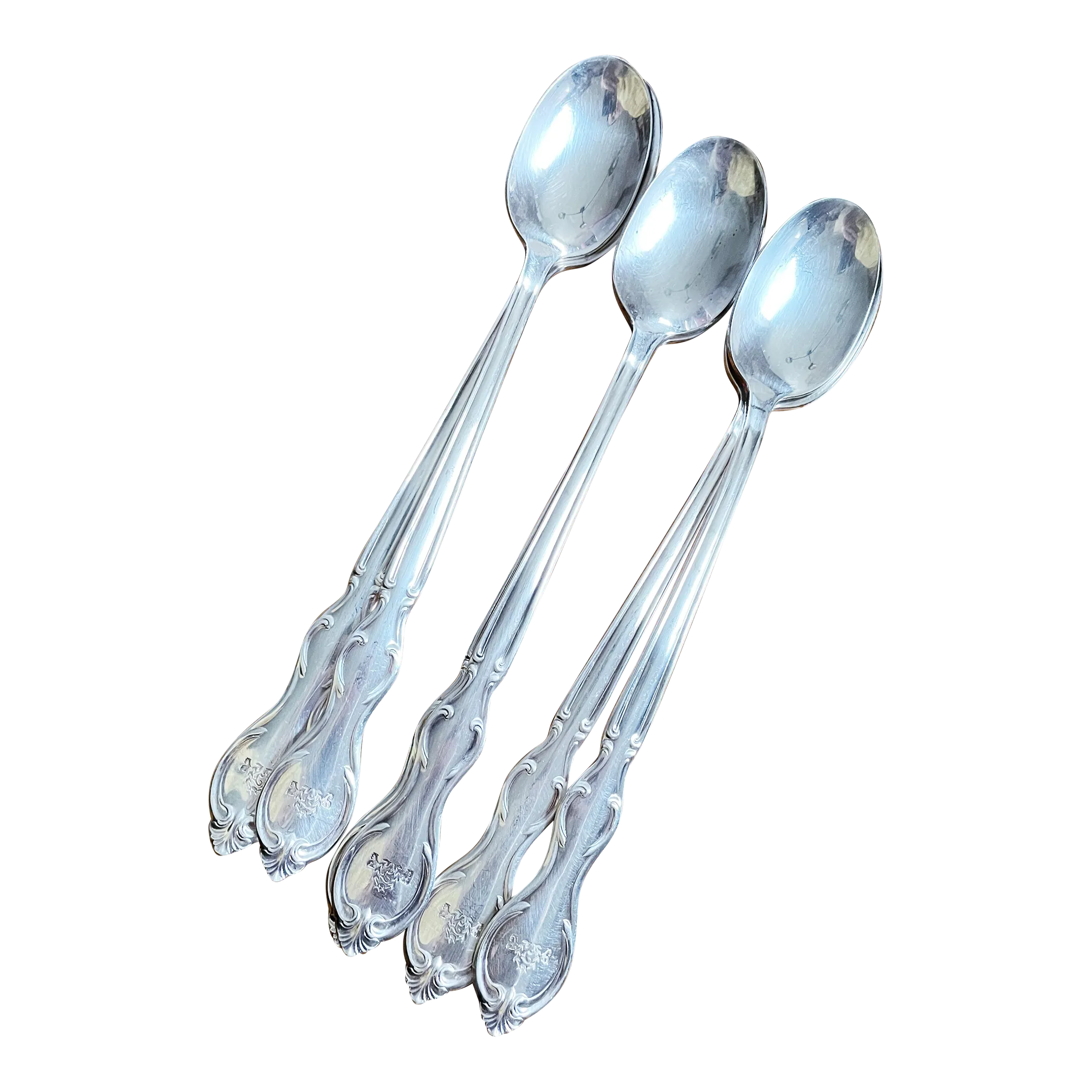 Mid-Century Metallic Aluminum Iced Tea Spoons, Set Of SIX Colors - Estate