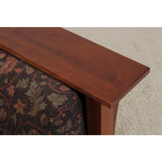 Wood Stickley Mission Style Cherry Cube Prairie Chair For Sale - Image 7 of 18