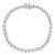 .925 Sterling Silver 1.0 Cttw Miracle Set Diamond Heart-Link 7" Tennis Bracelet (I-J Color, I2-I3 Clarity) For Sale