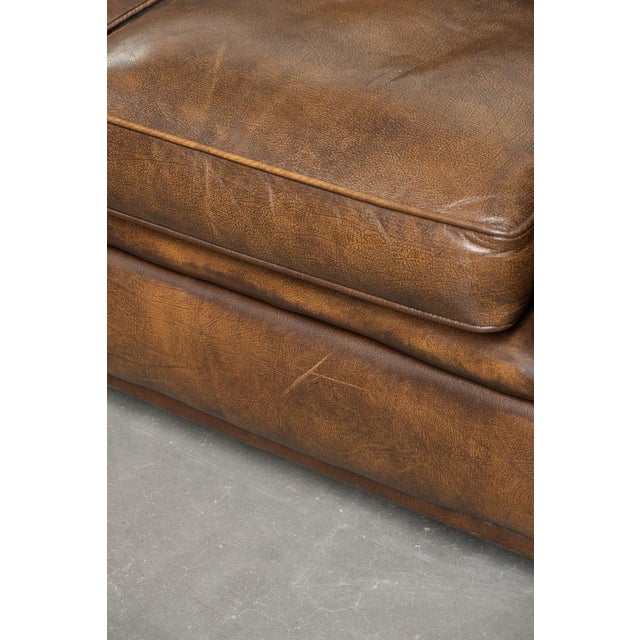 English Cowhide Chesterfield 2-Seater Sofa For Sale - Image 9 of 14