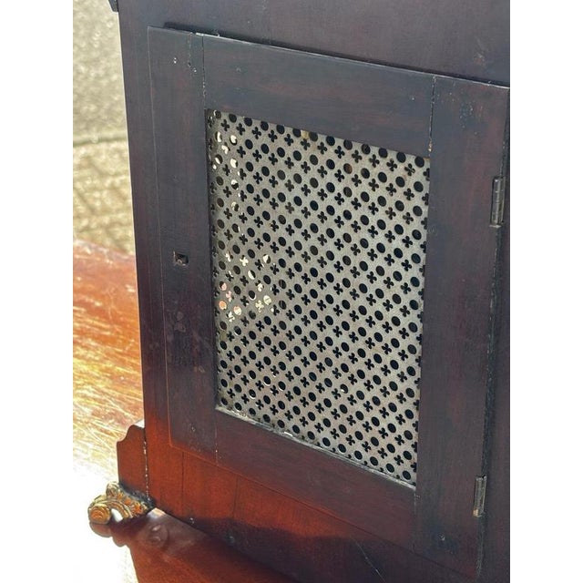 Brown Antique Bracket Clock with Key For Sale - Image 8 of 13