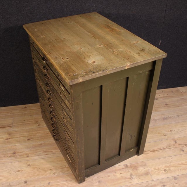 20th Century Woodcut Workshop Chest of Drawers in Lacquered Wood, 1930s For Sale - Image 11 of 13