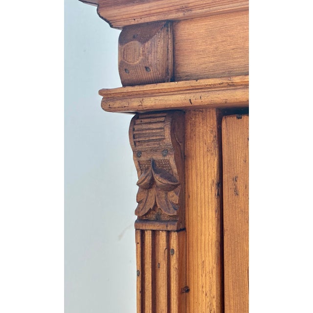 Brown Pine One Door Hanging Cupboard. For Sale - Image 8 of 14