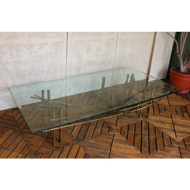 Mid-Century Modern Brutalist Lotus Coffee Table, Circa 1960s For Sale - Image 9 of 18