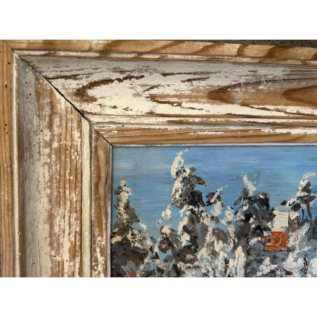 Early 19th Century Early 20th Century Winter Scene Painting For Sale - Image 5 of 9