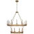 Chapman & Myers for Visual Comfort Signature Launceton Large Two-Tiered Chandelier in Antique-Burnished Brass For Sale