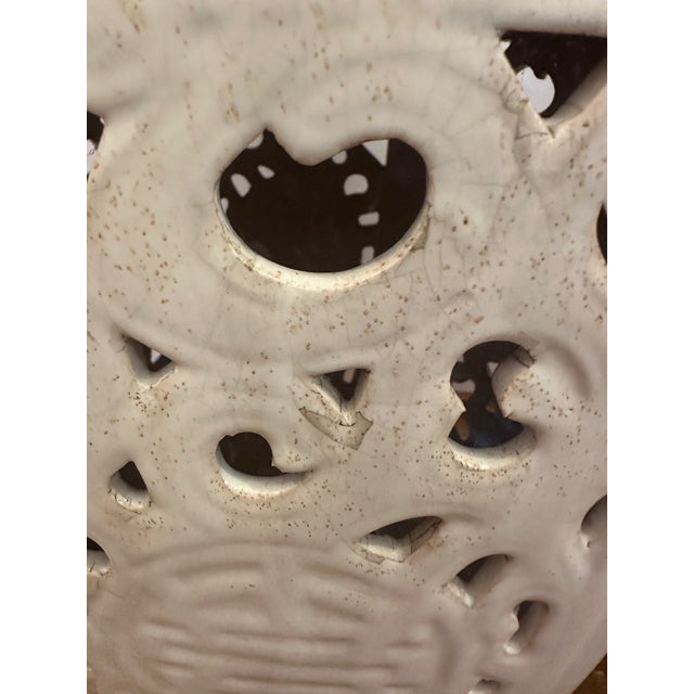 Blanc De Chine Chinese Garden Seats Tables -a Pair For Sale - Image 4 of 9