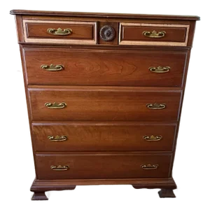 Vintage Cherry Wood 6 Drawer Chest