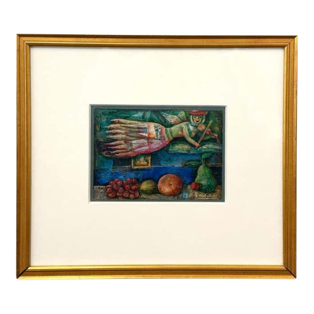 "The Angel of Music " Modern Surrealist Oil Painting by Luis Alberto Solari For Sale