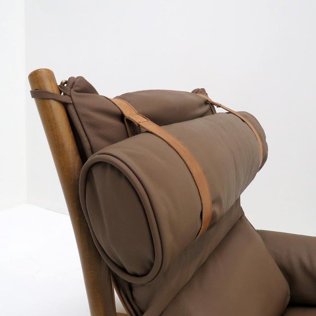 Scandinavian Modern Arne Norell ‘Inca’ Leather Chair, 1970 For Sale In Los Angeles - Image 6 of 10