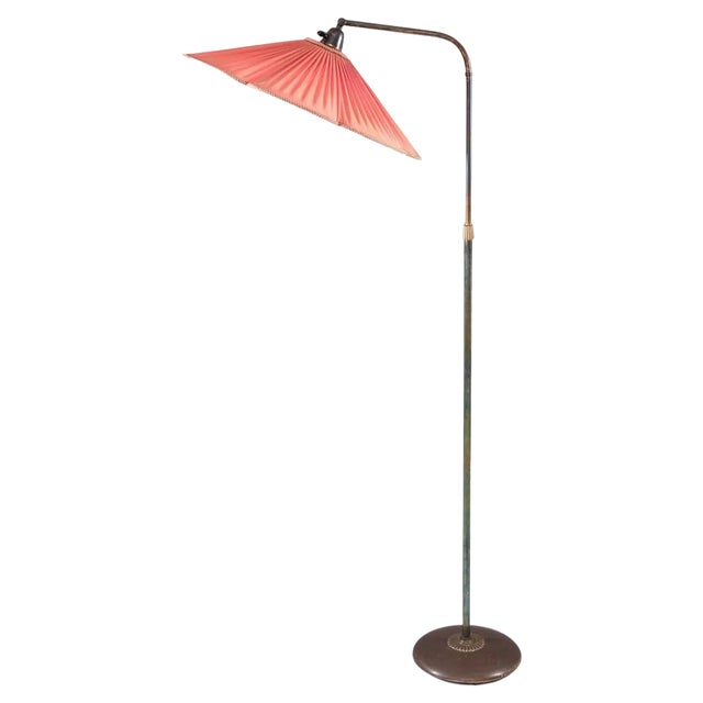 Swedish Modern Floor Lamp attributed to Nordiska Kompaniet, 1940s For Sale