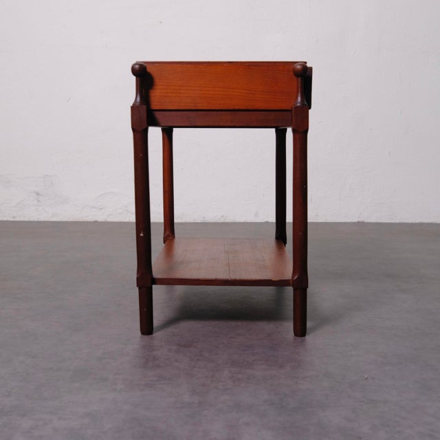 1950s Vintage Italia Teak Bedside Table by Fratelli Proserpio, 1950s For Sale - Image 5 of 16