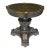 Late 20th Century Hollywood Regency Neoclassical Pedestal Accent Table With Gilt Marquetry & Glass Top For Sale
