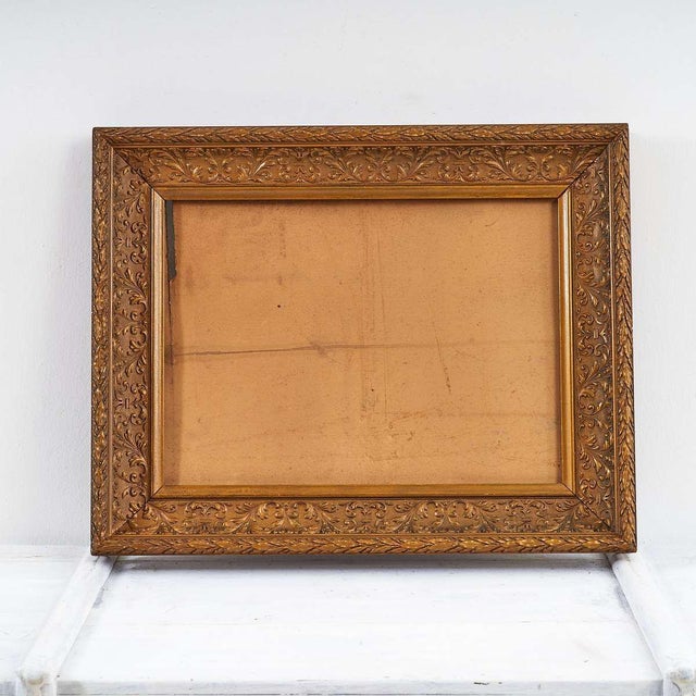 Vintage Golden Wooden Frame, 1950s For Sale - Image 4 of 4