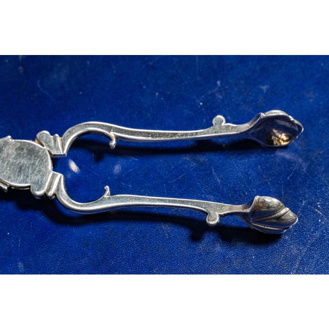 Silver Beautiful English Georgian Antique Sterling Silver English Sugar Nips Tea Tongs For Sale - Image 8 of 12