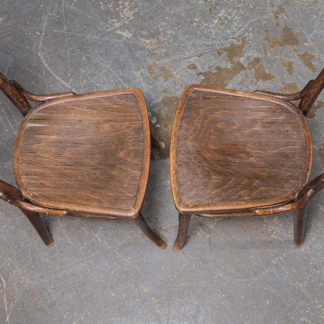 Thonet Set of Rail Bentwood Chairs from Thonet, 1920s For Sale - Image 4 of 9