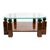 This striking coffee table exemplifies Mid-Century Modern–inspired design through its architectural form and rich material...