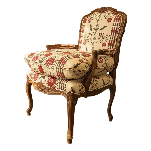 Mid 20th Century Pierre Frey Les Colonnes Louis XV Chair For Sale