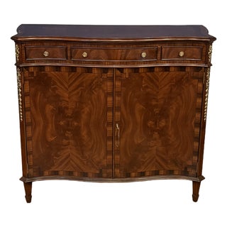 Serpentine Mahogany Two Door Cabinet by Leighton Hall - Showroom Sample For Sale