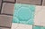 1910s Art Deco Set of Seven Large Portuguese Glazed Tiles Mint Green & White Geometric Design c.1910s For Sale - Image 5 of 13
