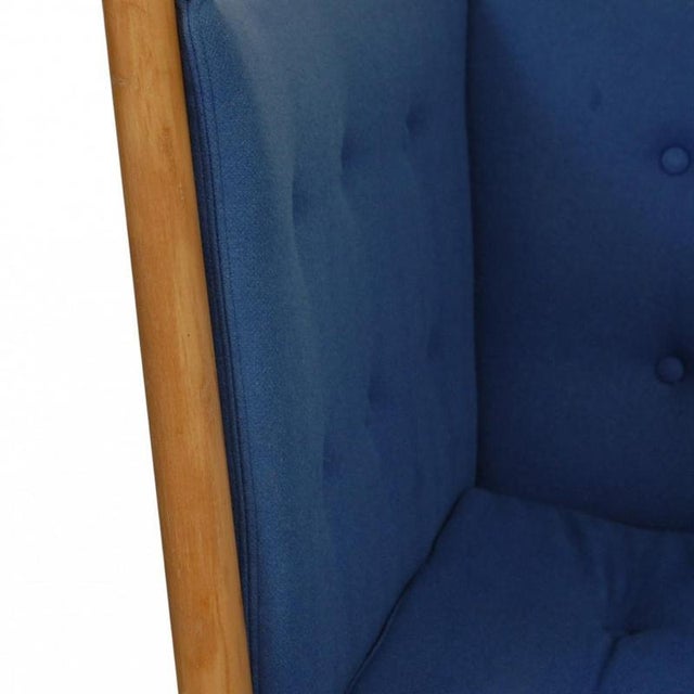 Spoke-Back Sofa in Blue Fabric from Børge Mogensen, 1985 For Sale - Image 11 of 18