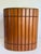 Here is a handsome vintage wastebasket by Ransburg, dating to about the 1960s. The oval form features an exterior wrapped...
