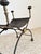 Vintage Wrought Iron, Brass and Leather Stool, 1920s For Sale - Image 11 of 12
