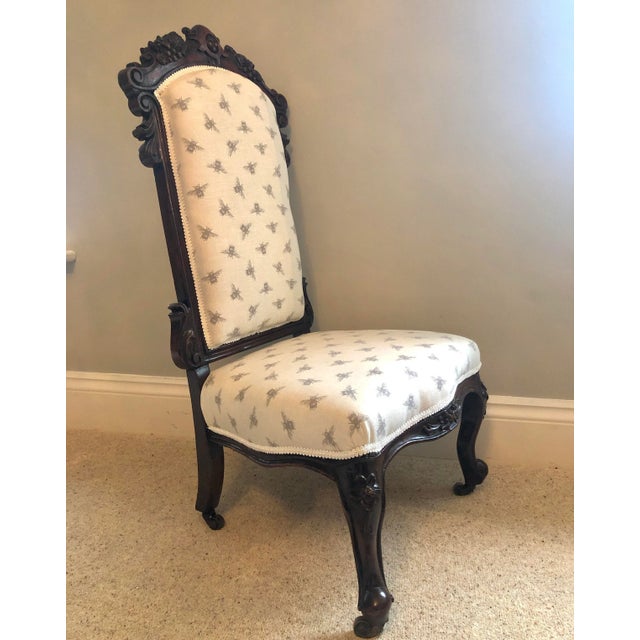 Victorian Rosewood Ladies Chair For Sale - Image 5 of 6