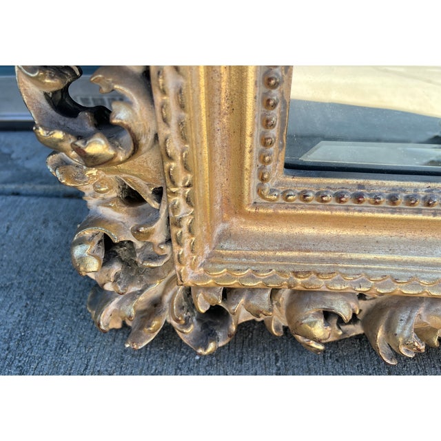 Vintage Florentine Style Shell & Acanthus Leaf Mirror For Sale - Image 11 of 17