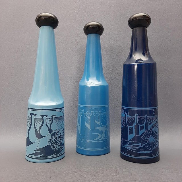 Vintage Collectible Glass Bottles by Salvador Dali, 1970s, Set of 3 For Sale - Image 6 of 17