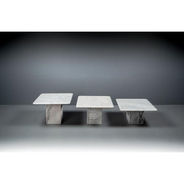 1960s Carrara Marble Nesting Coffee Tables, Italy, 1960s, Set of 3 For Sale - Image 5 of 18