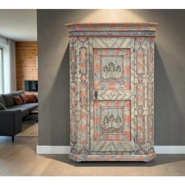 Painted Wardrobe, 1812 For Sale - Image 6 of 18