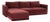 Willow Berry Red with Mauve Piping Modular 4-Piece Performance Velvet Sectional For Sale