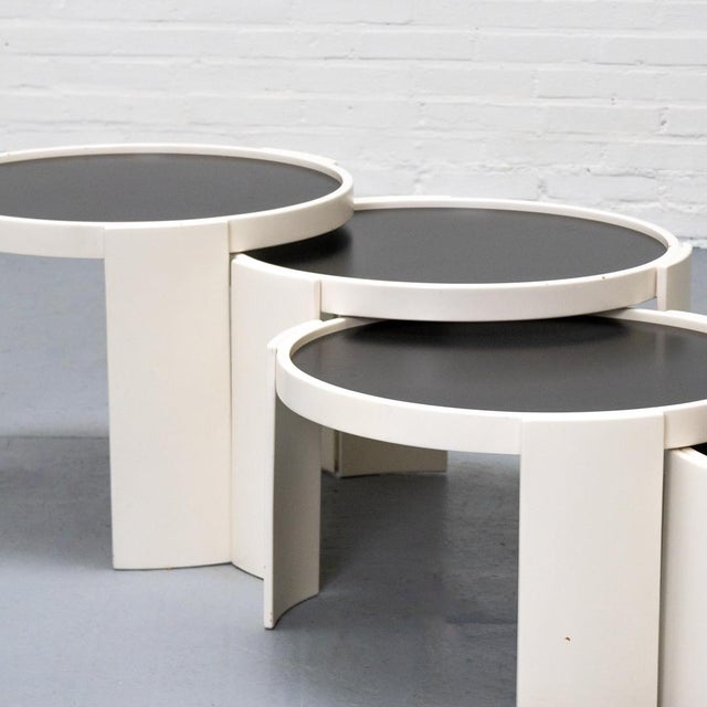 Wood Large Vintage 780/783 Nesting Tables by Gianfranco Frattini for Cassina, 1970s, Set of 4 For Sale - Image 7 of 14